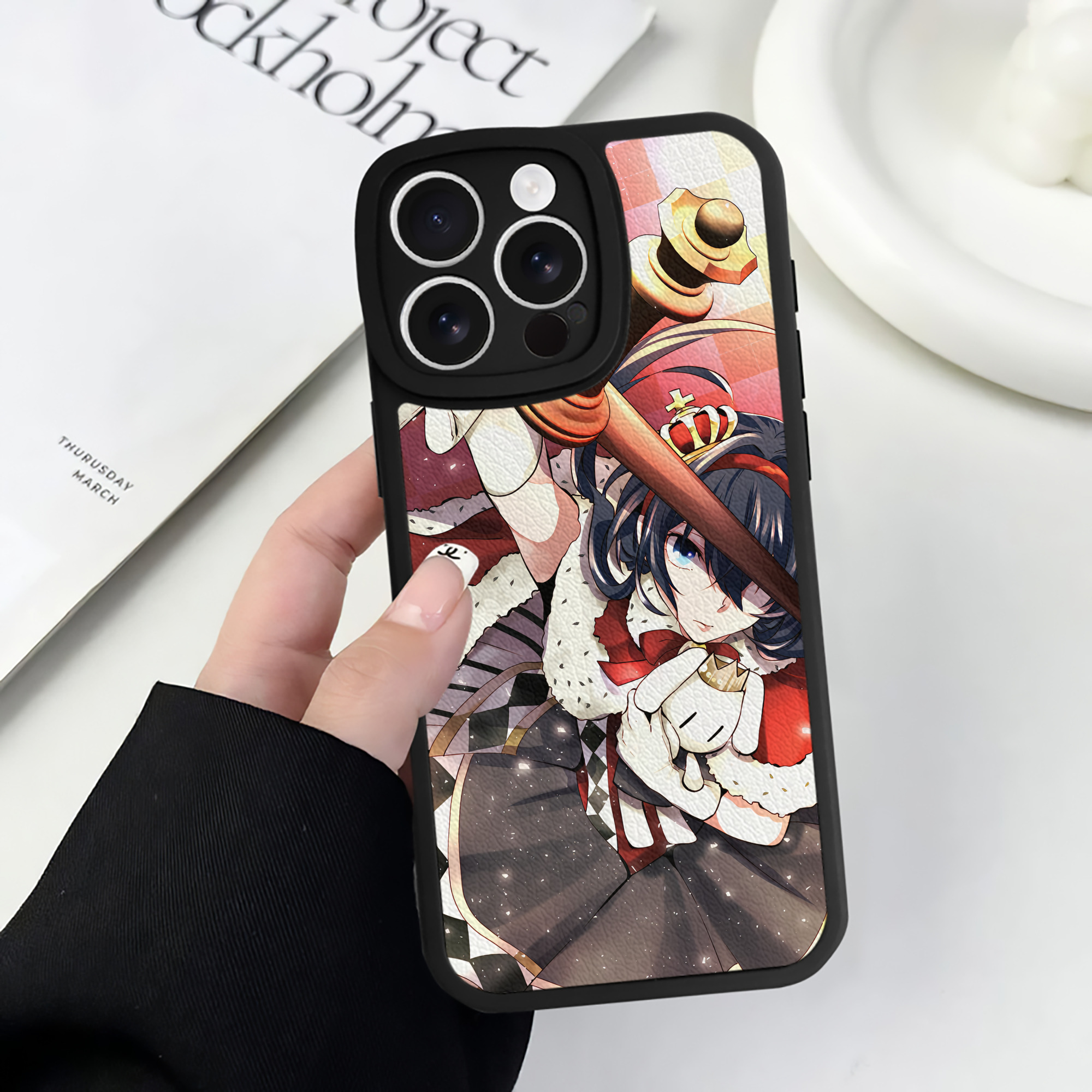 （画像用） 文豪ストレイドッグス Bungo Stray Dogs 【iPhone 16シリーズ対応】シリコンスマホケース（レザー調） 材質：シリコン